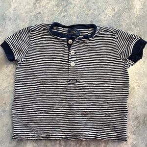 Polo Ralph Lauren blue stripped Henley tee boys 2T